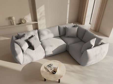 Chris 5-Sitzer Ecksofa Rechts, in Leinenoptik aus Strukturierter Stoff (LIN04) in Natural, 295x210 cm – Bild 2