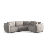 Chris 5-Sitzer Ecksofa Rechts, in Leinenoptik aus Strukturierter Stoff (LIN04) in Natural, 295x210 cm – Bild 4