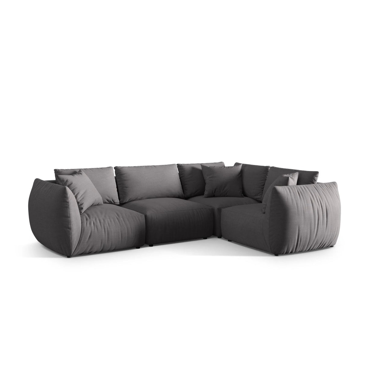 Chris 5-Sitzer Ecksofa Rechts, in Leinenoptik aus Strukturierter Stoff (LIN32) in Sand, 295x210 cm – Bild 4