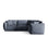 Chris 5-Sitzer Ecksofa Rechts, in Leinenoptik aus Strukturierter Stoff (LIN74) in Light Green, 295x210 cm – Bild 1