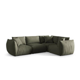 Chris 5-Sitzer Ecksofa Rechts, in Leinenoptik aus Strukturierter Stoff (LIN81) in Muted Blue, 295x210 cm – Bild 4
