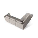 Chris 6-Sitzer Ecksofa offen, Links, in Leinenoptik aus Strukturierter Stoff (LIN04) in Natural, 295x290 cm – Bild 6