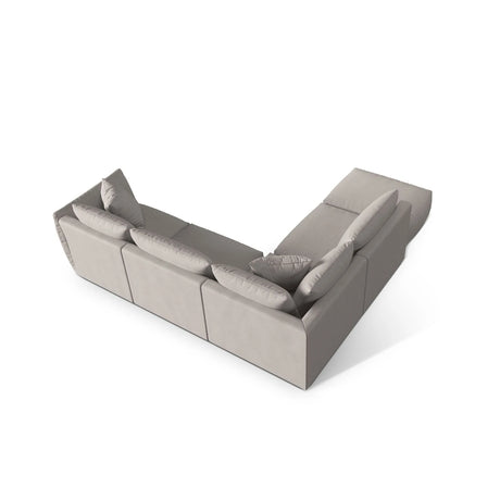 Chris 6-Sitzer Ecksofa offen, Links, in Leinenoptik aus Strukturierter Stoff (LIN04) in Natural, 295x290 cm – Bild 6