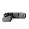 Chris 6-Sitzer Ecksofa offen, Links, in Leinenoptik aus Strukturierter Stoff (LIN32) in Sand, 295x290 cm – Bild 1