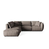 Chris 6-Sitzer Ecksofa offen, Links, in Leinenoptik aus Strukturierter Stoff (LINS07) in Concrete, 295x290 cm – Bild 1