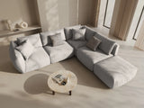 Chris 6-Sitzer Ecksofa offen, Rechts, in Leinenoptik aus Strukturierter Stoff (LIN04) in Natural, 295x290 cm – Bild 2