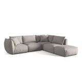 Chris 6-Sitzer Ecksofa offen, Rechts, in Leinenoptik aus Strukturierter Stoff (LIN04) in Natural, 295x290 cm – Bild 4