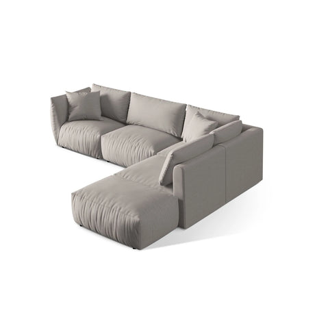 Chris 6-Sitzer Ecksofa offen, Rechts, in Leinenoptik aus Strukturierter Stoff (LIN04) in Natural, 295x290 cm – Bild 5
