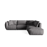 Chris 6-Sitzer Ecksofa offen, Rechts, in Leinenoptik aus Strukturierter Stoff (LIN32) in Sand, 295x290 cm – Bild 1
