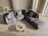 Chris 6-Sitzer Ecksofa offen, Rechts, in Leinenoptik aus Strukturierter Stoff (LIN32) in Sand, 295x290 cm – Bild 2