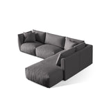 Chris 6-Sitzer Ecksofa offen, Rechts, in Leinenoptik aus Strukturierter Stoff (LIN32) in Sand, 295x290 cm – Bild 5
