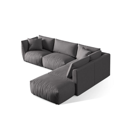 Chris 6-Sitzer Ecksofa offen, Rechts, in Leinenoptik aus Strukturierter Stoff (LIN32) in Sand, 295x290 cm – Bild 5
