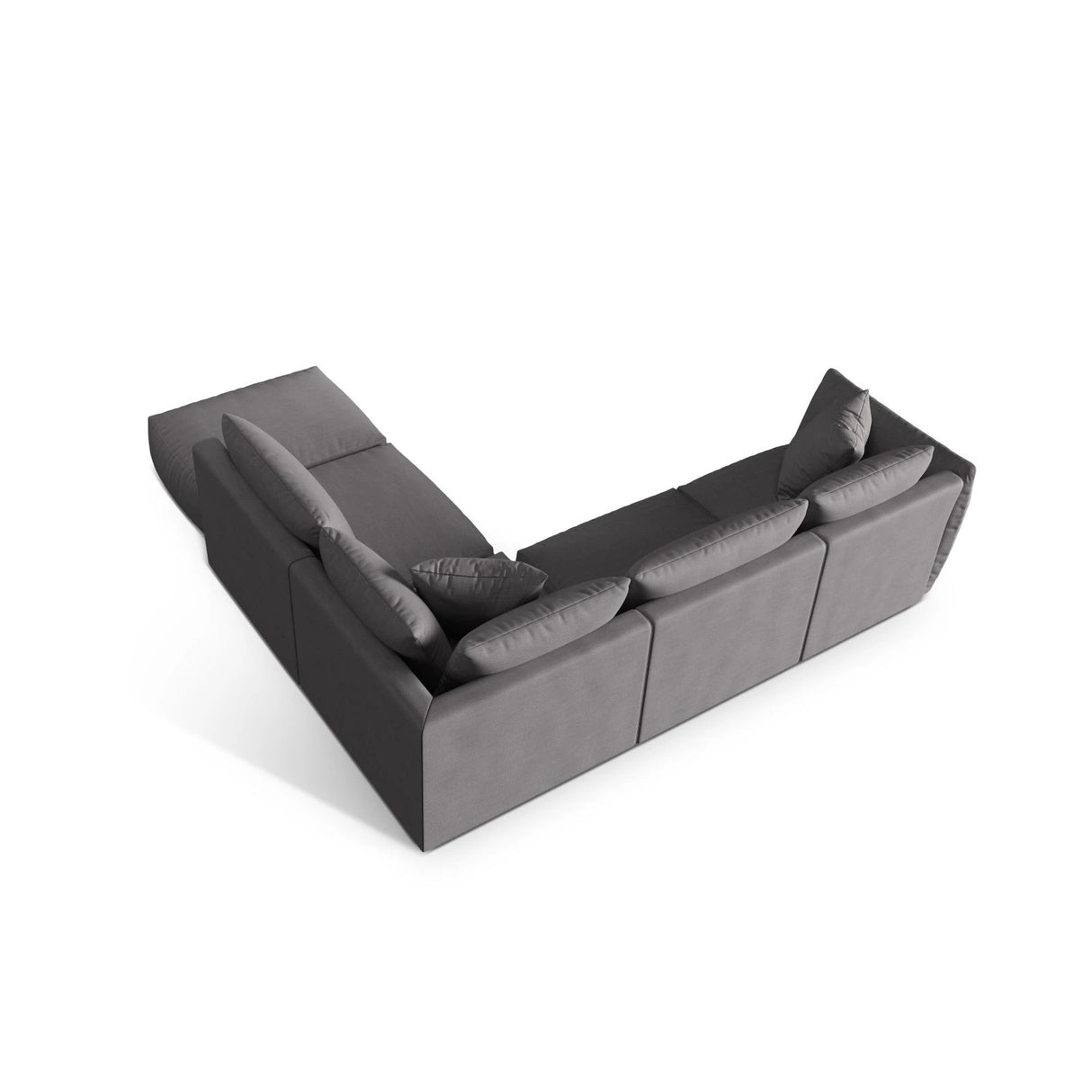 Chris 6-Sitzer Ecksofa offen, Rechts, in Leinenoptik aus Strukturierter Stoff (LIN32) in Sand, 295x290 cm – Bild 6
