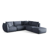 Chris 6-Sitzer Ecksofa offen, Rechts, in Leinenoptik aus Strukturierter Stoff (LIN74) in Light Green, 295x290 cm – Bild 4