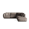 Chris 6-Sitzer Ecksofa offen, Rechts, in Leinenoptik aus Strukturierter Stoff (LINS07) in Concrete, 295x290 cm – Bild 1