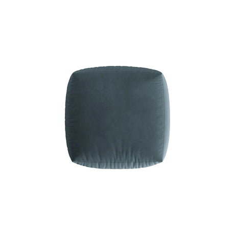 Chris Pouf in Leinenoptik aus Samt (CasDaBl) in Pastel Blue, 100x100 cm – Bild 4