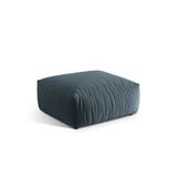 Chris Pouf in Leinenoptik aus Samt (CasDaBl) in Pastel Blue, 85x100 cm – Bild 3