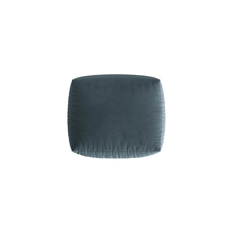 Chris Pouf in Leinenoptik aus Samt (CasDaBl) in Pastel Blue, 85x100 cm – Bild 4