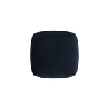 Chris Pouf in Leinenoptik aus Samt (CasDeBl) in Königsblau, 100x100 cm – Bild 4