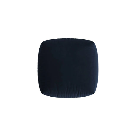 Chris Pouf in Leinenoptik aus Samt (CasDeBl) in Königsblau, 100x100 cm – Bild 4