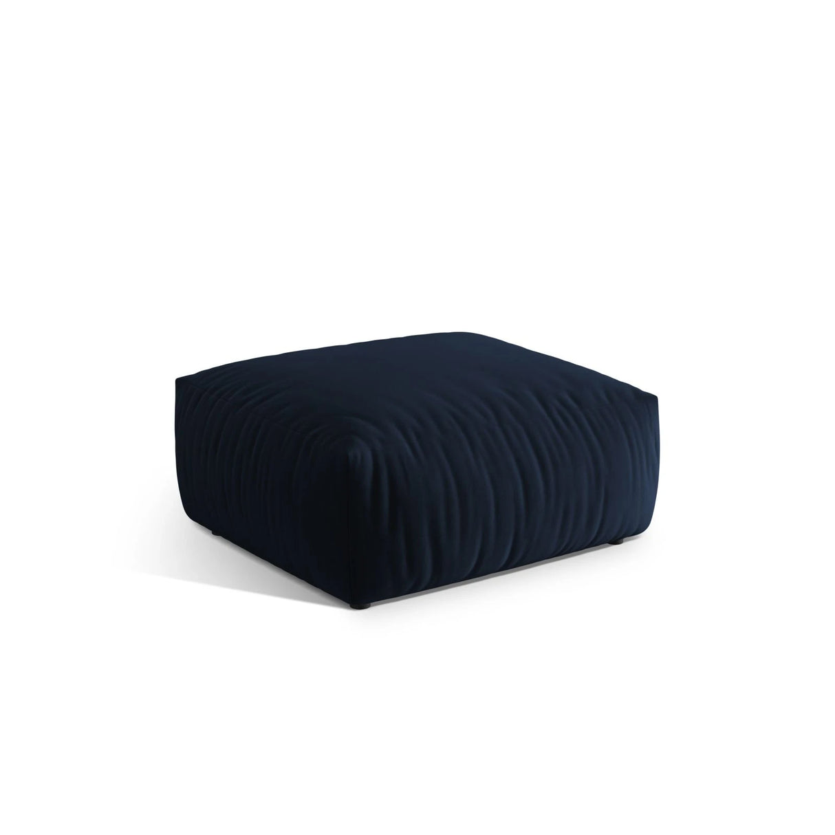 Chris Pouf in Leinenoptik aus Samt (CasDeBl) in Königsblau, 85x100 cm – Bild 3