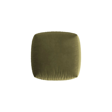 Chris Pouf in Leinenoptik aus Samt (CasFor) in Light Green, 100x100 cm – Bild 4