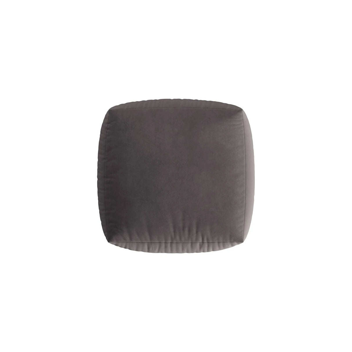 Chris Pouf in Leinenoptik aus Samt (CasGraph) in Dunkelgrau, 100x100 cm – Bild 4