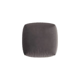 Chris Pouf in Leinenoptik aus Samt (CasGraph) in Dunkelgrau, 100x100 cm – Bild 4