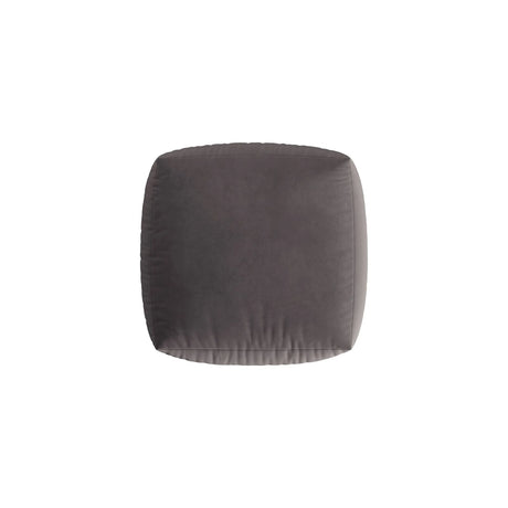 Chris Pouf in Leinenoptik aus Samt (CasGraph) in Dunkelgrau, 100x100 cm – Bild 4