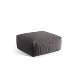 Chris Pouf in Leinenoptik aus Samt (CasGraph) in Dunkelgrau, 85x100 cm – Bild 3