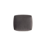 Chris Pouf in Leinenoptik aus Samt (CasGraph) in Dunkelgrau, 85x100 cm – Bild 4