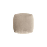 Chris Pouf in Leinenoptik aus Samt oder Strukturstoff, 100x100 cm – Bild 4