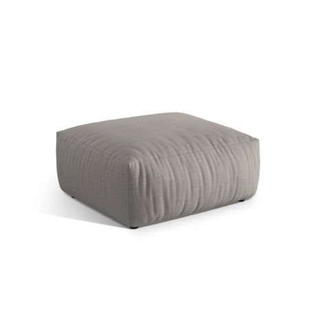 Chris Pouf in Leinenoptik aus Strukturierter Stoff (LIN04) in Natural, 100x100 cm – Bild 3