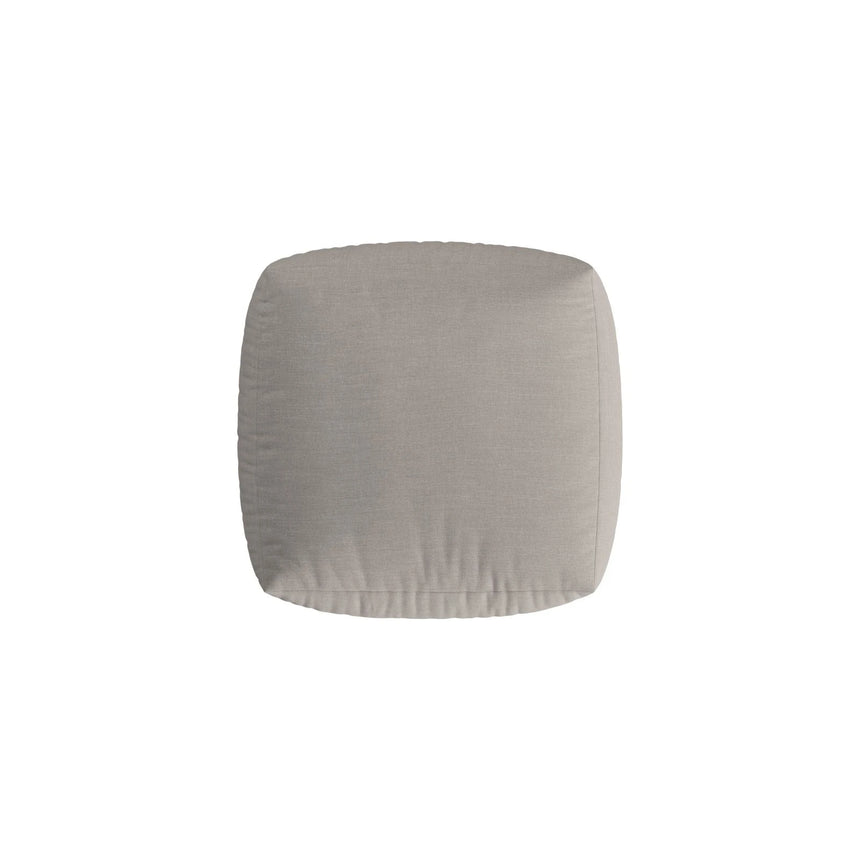 Chris Pouf in Leinenoptik aus Strukturierter Stoff (LIN04) in Natural, 100x100 cm – Bild 4