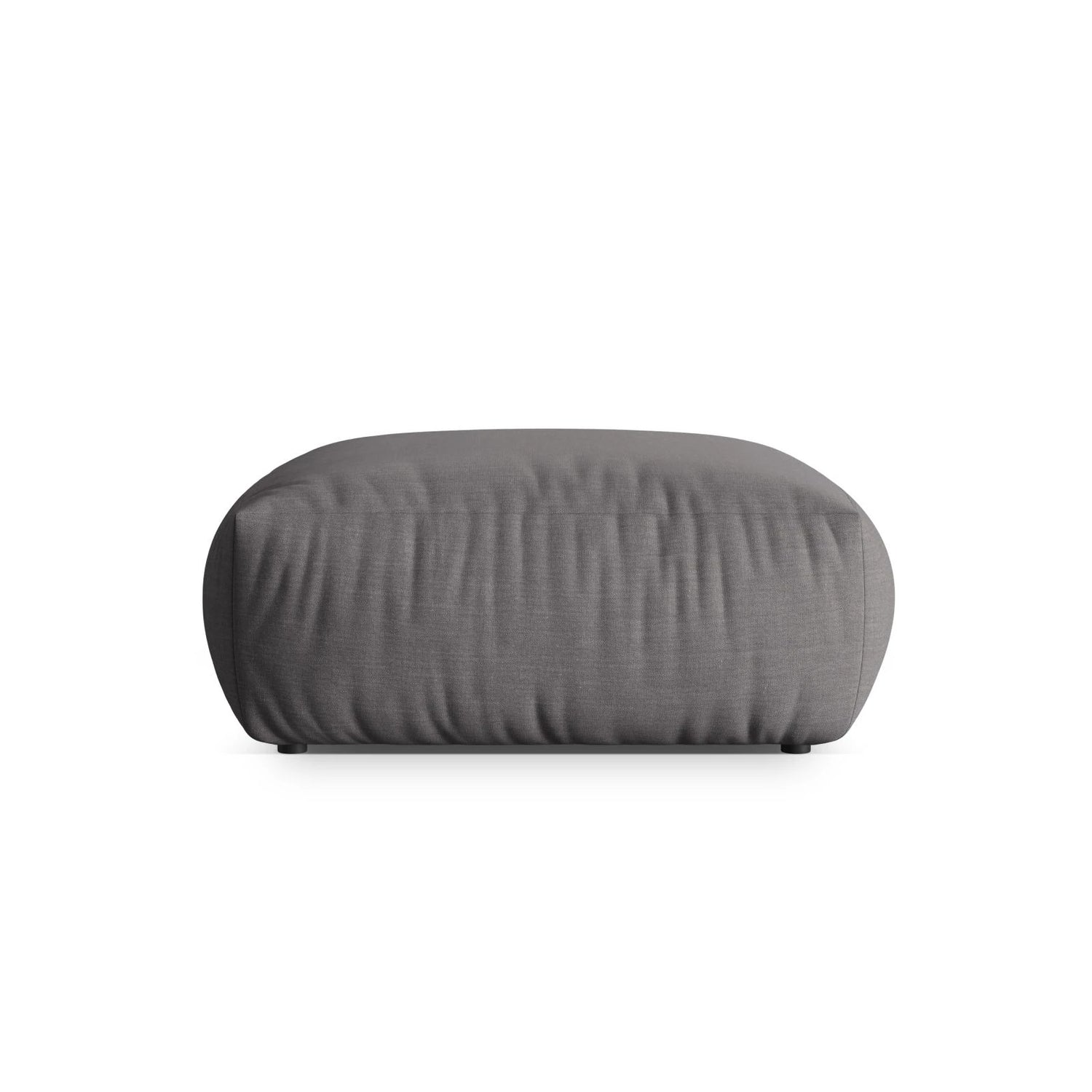 Chris Pouf in Leinenoptik aus Strukturierter Stoff (LIN32) in Sand, 100x100 cm – Bild 1