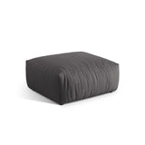 Chris Pouf in Leinenoptik aus Strukturierter Stoff (LIN32) in Sand, 100x100 cm – Bild 3