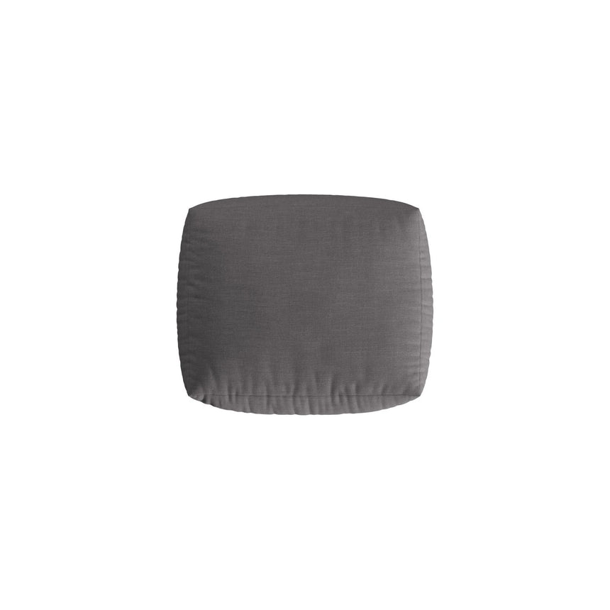 Chris Pouf in Leinenoptik aus Strukturierter Stoff (LIN32) in Sand, 85x100 cm – Bild 4