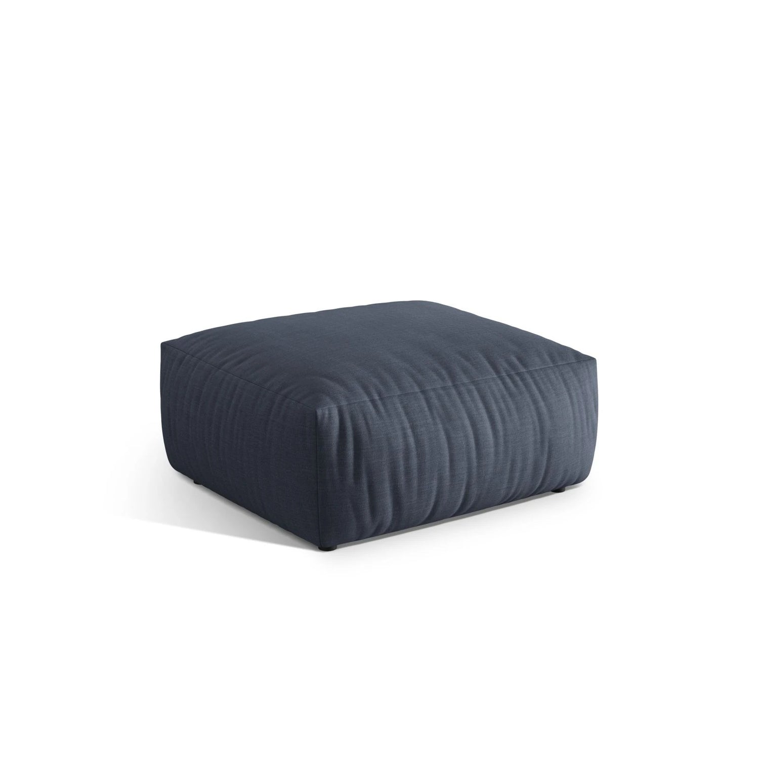Chris Pouf in Leinenoptik aus Strukturierter Stoff (LIN74) in Light Green, 85x100 cm – Bild 3