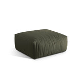 Chris Pouf in Leinenoptik aus Strukturierter Stoff (LIN81) in Muted Blue, 100x100 cm – Bild 3