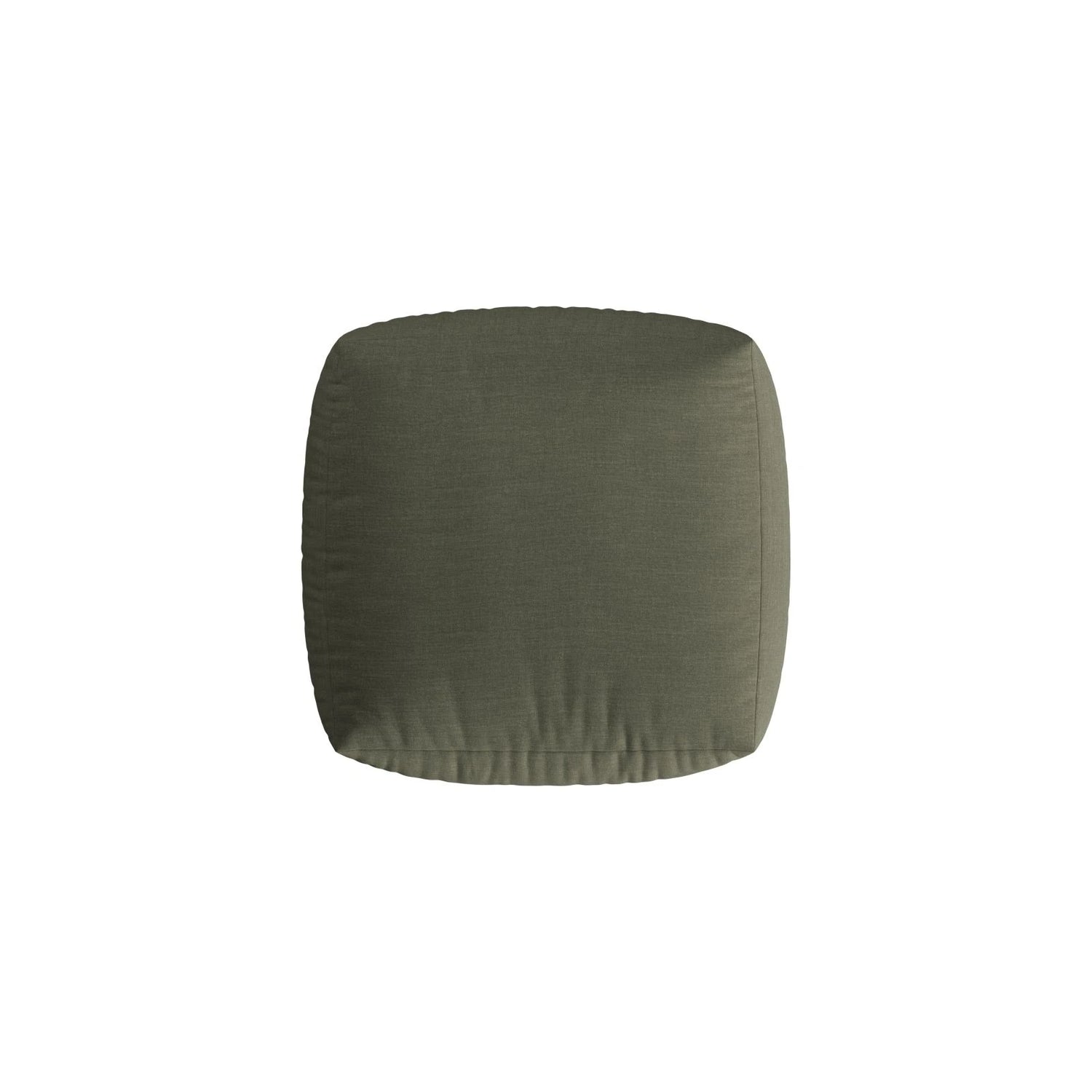 Chris Pouf in Leinenoptik aus Strukturierter Stoff (LIN81) in Muted Blue, 100x100 cm – Bild 4