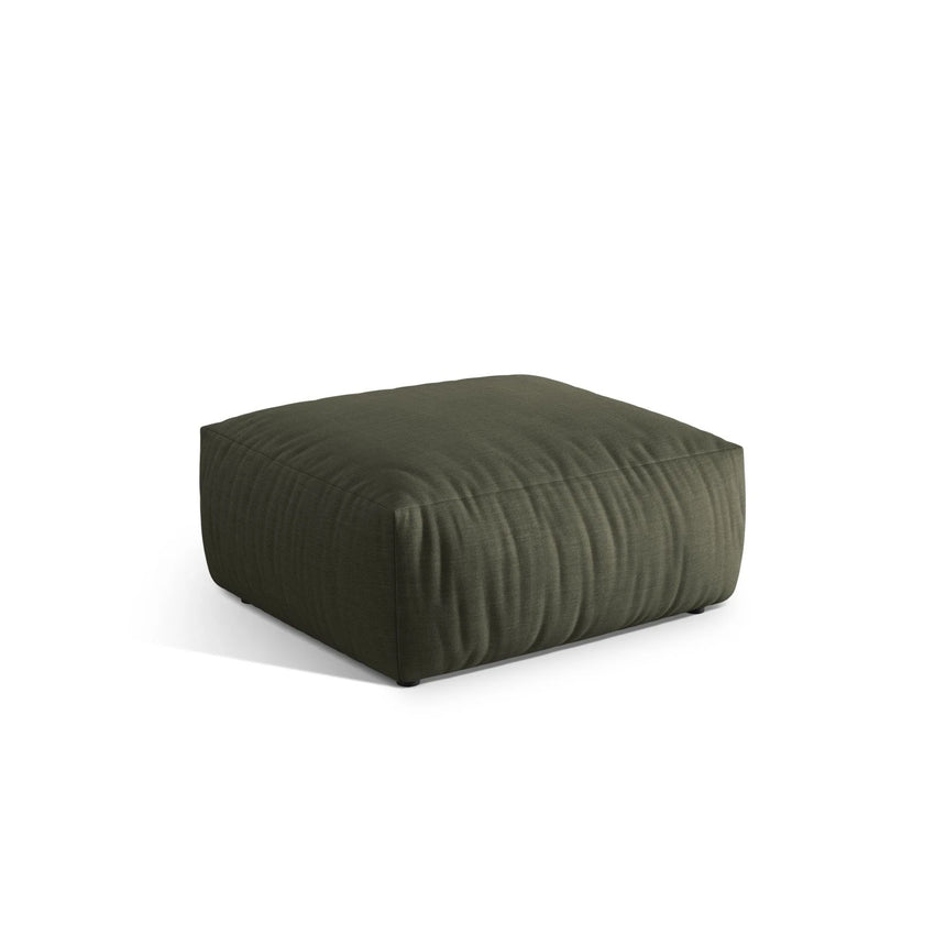 Chris Pouf in Leinenoptik aus Strukturierter Stoff (LIN81) in Muted Blue, 85x100 cm – Bild 3
