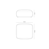 Chris Pouf in Leinenoptik aus Strukturierter Stoff (LINS07) in Concrete, 100x100 cm – Bild 2