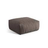 Chris Pouf in Leinenoptik aus Strukturierter Stoff (LINS07) in Concrete, 100x100 cm – Bild 3