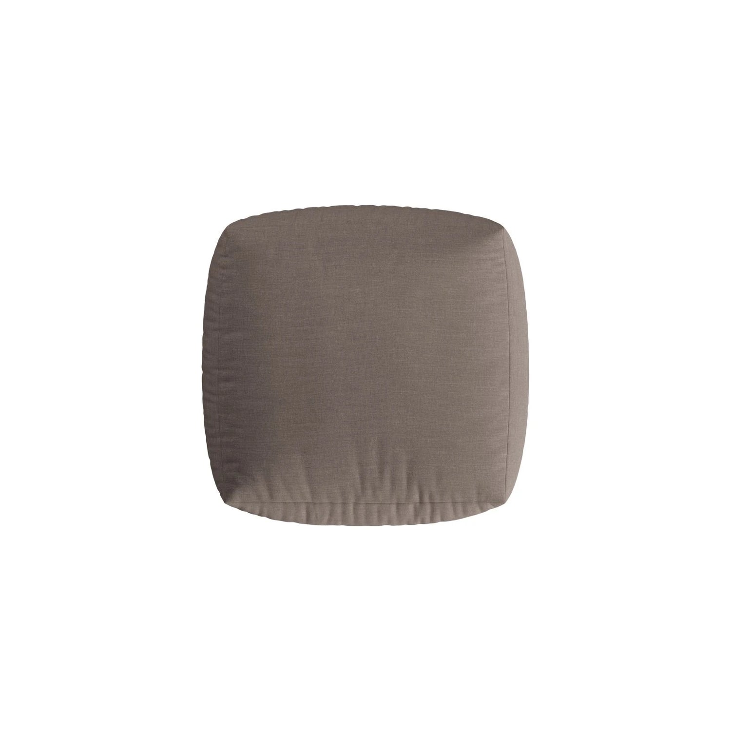 Chris Pouf in Leinenoptik aus Strukturierter Stoff (LINS07) in Concrete, 100x100 cm – Bild 4