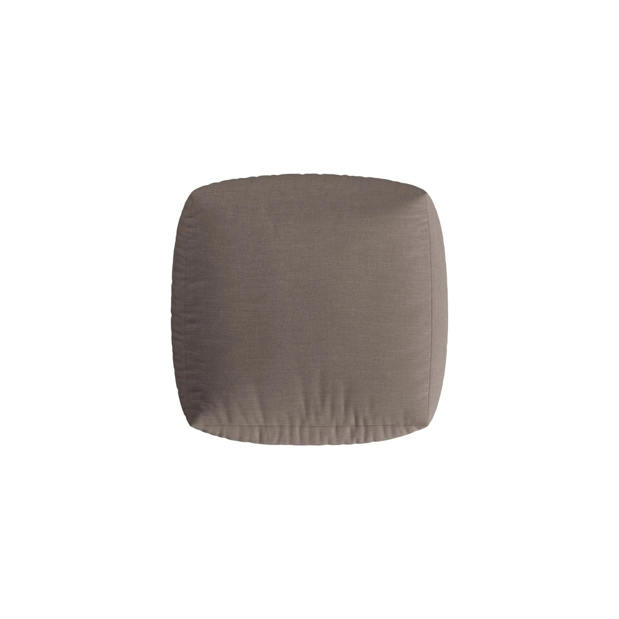 Chris Pouf in Leinenoptik aus Strukturierter Stoff (LINS07) in Concrete, 100x100 cm – Bild 4