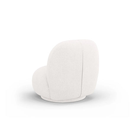 Chuck Sessel, drehbar, mit Bezug aus Boucle (NoN01) in Elfenbein, 78x77 cm – Bild 5