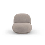 Chuck Sessel, drehbar, mit Bezug aus Boucle (NoN16) in Hellbraun, 78x77 cm – Bild 1