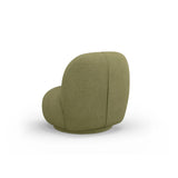 Chuck Sessel, drehbar, mit Bezug aus Boucle (NoN38) in Grün, 78x77 cm – Bild 5