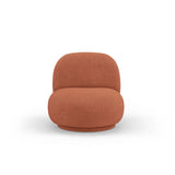 Chuck Sessel, drehbar, mit Bezug aus Boucle (NoN54) in Ziegel, 78x77 cm – Bild 1