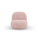Chuck Sessel, drehbar, mit Bezug aus Boucle (NoN61) in Puderrosa, 78x77 cm – Bild 1